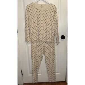 Roller Rabbit X Faherty Women’s Pajama Set Organic Cotton XL Long Sleeve Pants